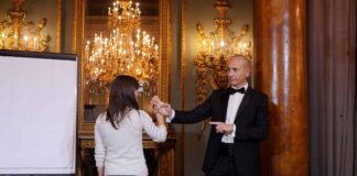 cene di gala spettacolo di mentalismo